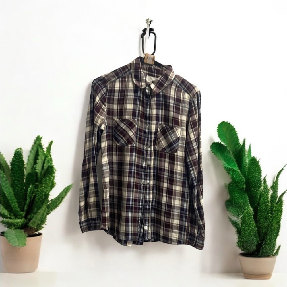 Caslon White and Purple Button Down Shirt Versatile Design